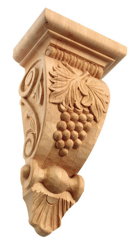 Medium size Corbel with Grapes / 10-1/8"H X 5"W X 3-1/2"D /  RWC07