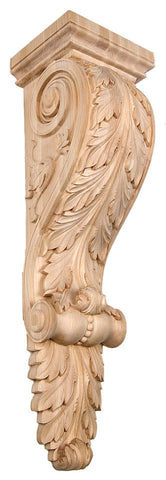 Small Acanthus leaf Corbel / 10-1/8"H X 3-1/8"W X 2-5/8"D /  RWC331