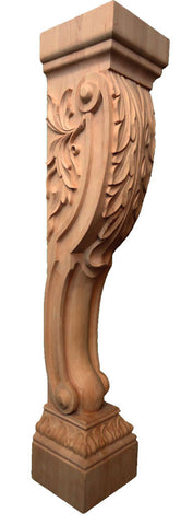 Acanthus Leaf Corbel with base / 36"H X 7"W X 7-1/2" /  RWC41-BASE36