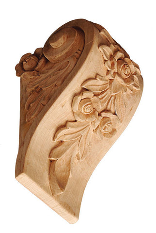 Corbel with florals / 3-1/2"H X 1-7/8"W X 1-7/8"D /  RWC51